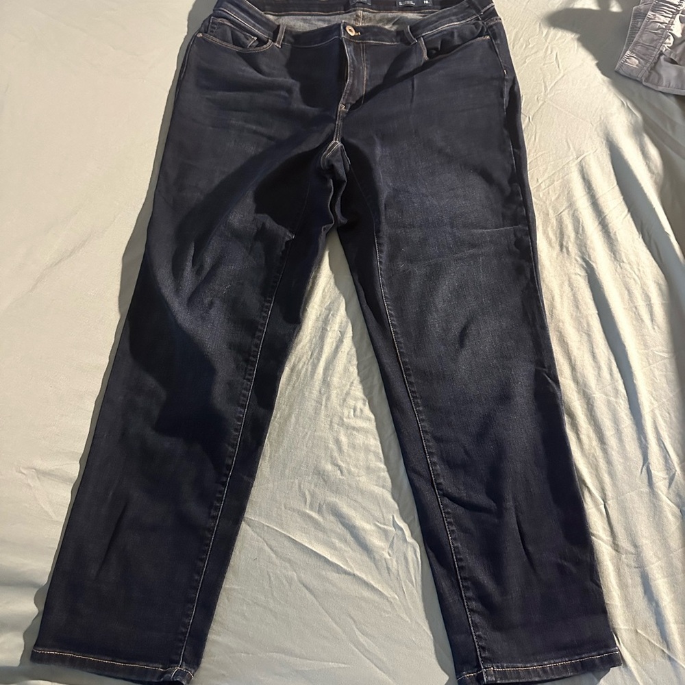 J. Jill Blue Straight Leg Jeans Classic Style